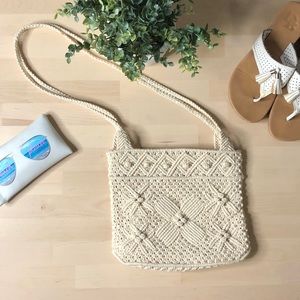 Boho Vintage Woven Macrame Crochet Purse